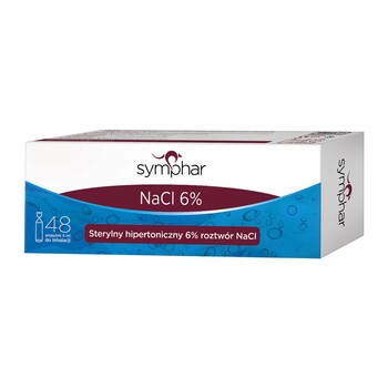 Symphar NaCl 6%, roztwór do inhalacji hipertoniczny, 4 ml, 48 ampułek
