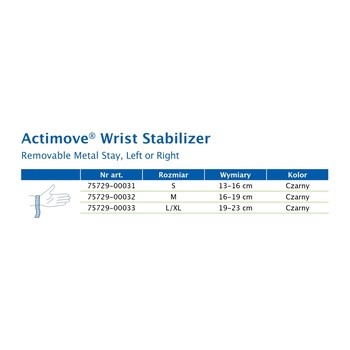 Actimove SE Wrist Stabilizer, orteza nadgarstka, rozmiar L/XL, 1 szt.