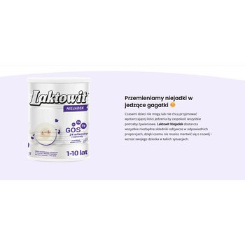 Laktowit Niejadek, produkt na bazie mleka dla dzieci powyżej 1. roku życia, 400 g