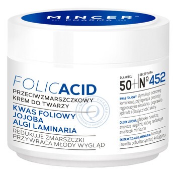 Mincer Pharma Folic Acid, przeciwzmarszczkowy krem do twarzy, 50 ml
