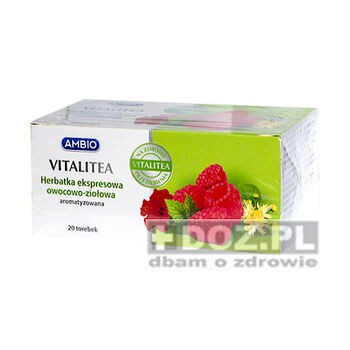 Ambio Vitalitea Herbatka owocowo-ziołowa, fix, 2 g, 20 szt.