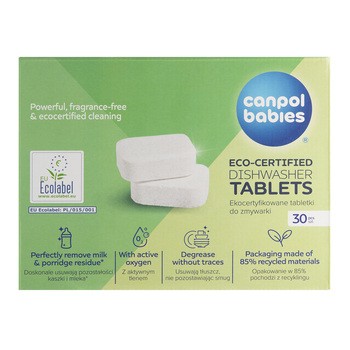 Canpol Babies Ekocertyfikowane tabletki do zmywarki, 30 szt.