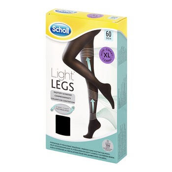 Scholl Light Legs, rajstopy uciskowe, rozmiar XL, czarne