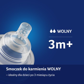Lovi, silikonowy, dynamiczny smoczek na butelkę, wolny przepływ, 3 m+, 2 szt.
