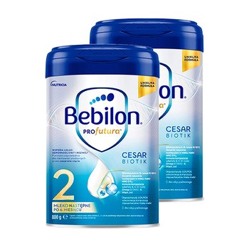 Zestaw 2x Bebilon PROfutura CESARBIOTIK 2, mleko następne po 6. miesiącu, proszek, 800 g