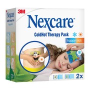 Nexcare ColdHot Therapy Pack Happy Kids, zimno-ciepły okład żelowy wielokrotnego użytku, 11 cm x 12 cm, 2 szt.