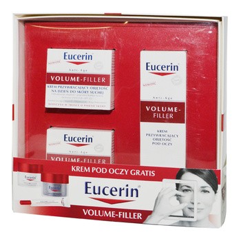Zestaw Promocyjny Eucerin Volume Filler, krem na dzień, 50ml + krem na noc, 50ml + krem pod oczy, 15ml GRATIS