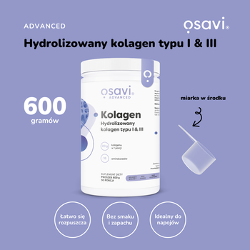 Osavi Kolagen Typu I i III, proszek, 600 g