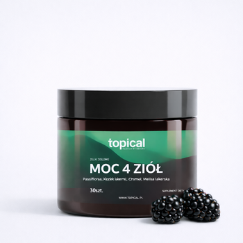 Topical Moc 4 Ziół, żelki, smak jeżynowy, 30 szt.