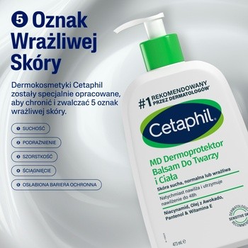 Cetaphil MD Dermoprotektor, balsam nawilżający do twarzy i ciała, 473 ml