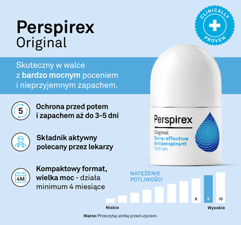 Perspirex Original, antyperspirant roll-on, 20 ml