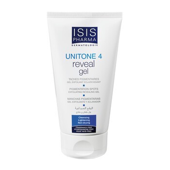 Isispharma Unitone 4, żel do mycia twarzy złuszczająco-oczyszczający, rozjaśniający przebarwienia, 150 ml