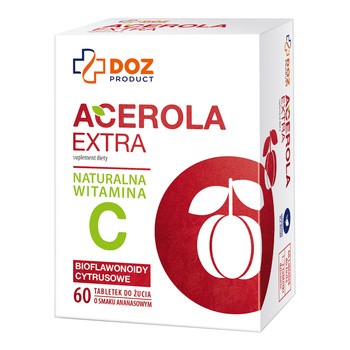DOZ PRODUCT Acerola Extra, tabletki do żucia, 60 szt.