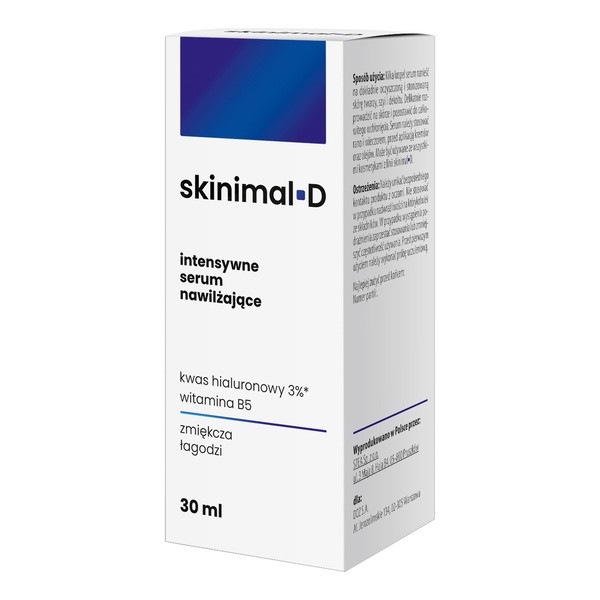Skinimal D Skinimal D, serum intensywnie nawilżające, 30 ml — Składniki i ocena