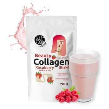 Diet-Food Women Beauty Collagen Shake Raspberry, proszek, 200 g