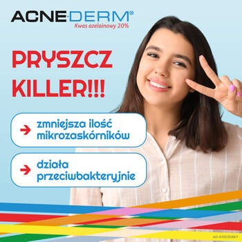 Acne-Derm, krem przeciwtrądzikowy i wybielający, 20 g