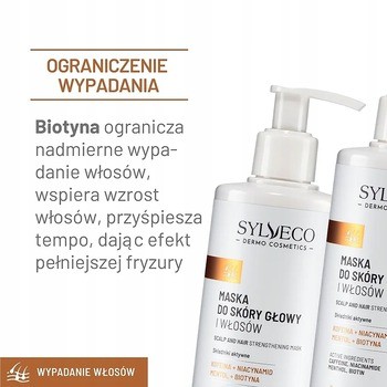 Sylveco Dermo Wypadanie Włosów, maska do skóry głowy i włosów, 300 ml