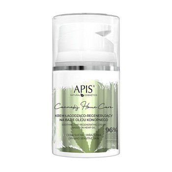 Apis Cannabis Home Care, krem łagodząco-regenerujący na bazie oleju konopnego, 50 ml
