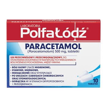 Laboratoria PolfaŁódź Paracetamol, 500 mg, tabletki, 10 szt.