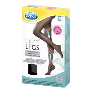 Scholl Light Legs, rajstopy uciskowe, cienkie, rozmiar L, czarne