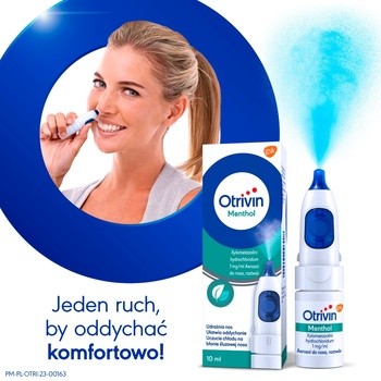 Zestaw 2x Otrivin Menthol, 1 mg/ml, aerozol do nosa, 10 ml