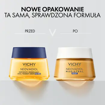 Zestaw Vichy Neovadiol Magistral, odżywczy i redukujący wiotczenie balsam na dzień, 50 ml + odżywczy i modelujący owal twarzy krem na noc, 50 ml