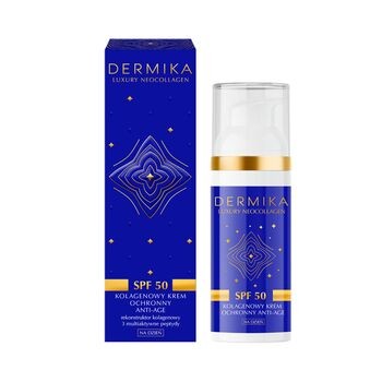 Dermika Luxury Neocol, kolagenowy krem ochronny anti-age SPF 50, 50 ml