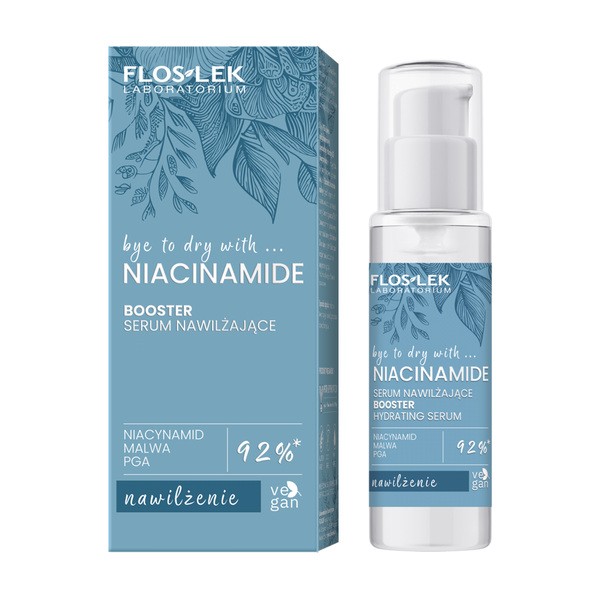 FlosLek Flos-Lek Bye to Dry with Niacinamide Booster, serum feuchtigkeitsspendend, 30 ml
