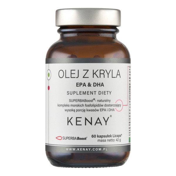 Olej z Kryla EPA & DHA 318mg omega-3 60 kapsułek [Kenay] - Kenay