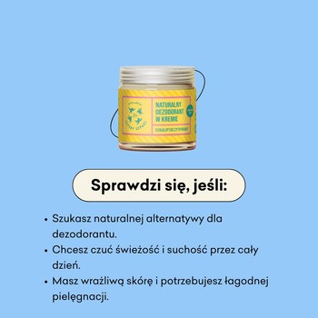 Mydlarnia 4 Szpaki, Eukaliptus Cytrynowy, naturalny dezodorant z kremie, 60 ml