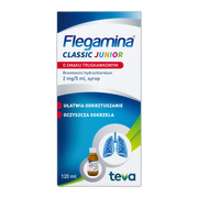 Flegamina Junior o smaku truskawkowym, (2 mg / 5 ml), syrop, 120 ml