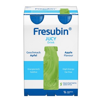 Fresubin, Jucy Drink, płyn o smaku jabłkowym, 4 x 200 ml
