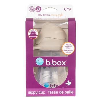 B.box, Bidon ze słomką Latte, 240 ml, 1 szt.