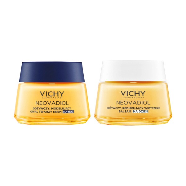 Vichy Zestaw Vichy Neovadiol Magistral, odżywczy i redukujący wiotczenie balsam na dzień, 50 ml + odżywczy i modelujący owal twarzy krem na noc, 50 ml