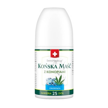 SwissMedicus, końska maść z konopiami, chłodząca, roll-on, 90 ml
