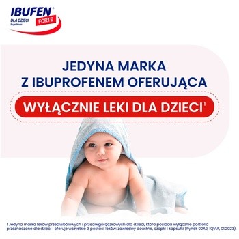 Ibufen dla dzieci forte o smaku truskawkowym, (200mg/5ml), zawiesina doustna, 100 ml