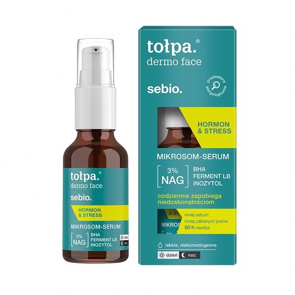 Tołpa Tołpa Dermo Face Sebio Hormon&amp;Stress Mikrosom, serum für die Haut zu Akne neigend, 30 ml — Inhaltsstoffe und Bewertung