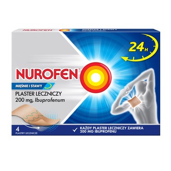 Nurofen Mięśnie i Stawy, 200 mg, plastry lecznicze, 4 szt.