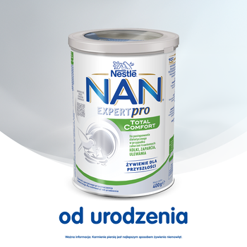 Nestle Nan ExpertPro Total Comfort, kolki, zaparcia, ulewania dla niemowląt od urodzenia, 400 g