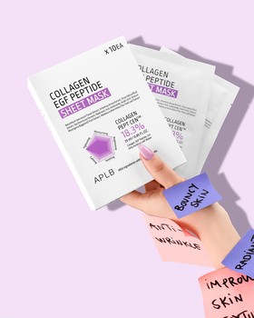APLB Collagen EGF Peptide Sheet Mask, maska w płachcie do twarzy z kolagenem i peptydami EGF, 25 ml