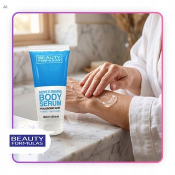 Beauty Formulas, nawilżające serum do ciała z kwasem hialuronowym, 150 ml