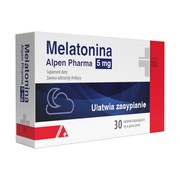 Melatonina 5 mg Alpen Pharma, tabletki rozpadające się w jamie ustnej, 30 szt.        