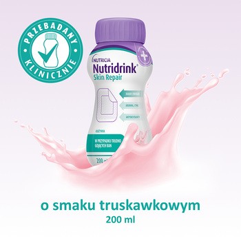 Nutridrink Skin Repair, smak truskawkowy, płyn, 4 x 200 ml