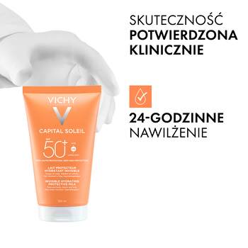 Vichy Capital Soleil, mleczko ochronne SPF50+ do twarzy i ciała, 150 ml