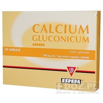 Calcium gluconicum, tabletki, 44,7 mg Ca 2+, 50 szt