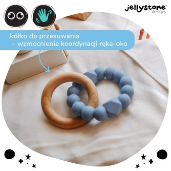 Jellystone Designs, księżycowy gryzak, niebieski, 1 szt.