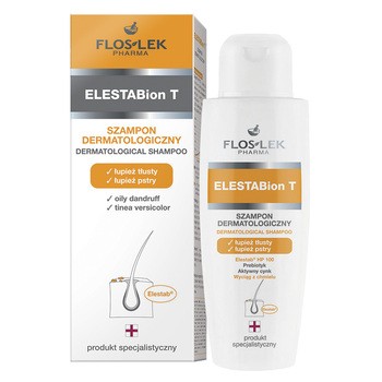 Flos-Lek Pharma ELESTABion T, szampon dermatologiczny, łupież tłusty i pstry, 150 ml