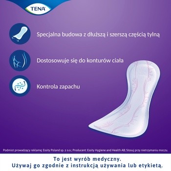 TENA Lady Maxi, night, wkładki, 12 szt.