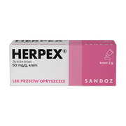 Herpex, 50 mg/g, krem, 2 g (tuba)