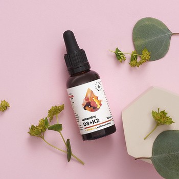 Aura Herbals Witamina D3 (2000 IU)+K2+Omega-3, krople, 30 ml